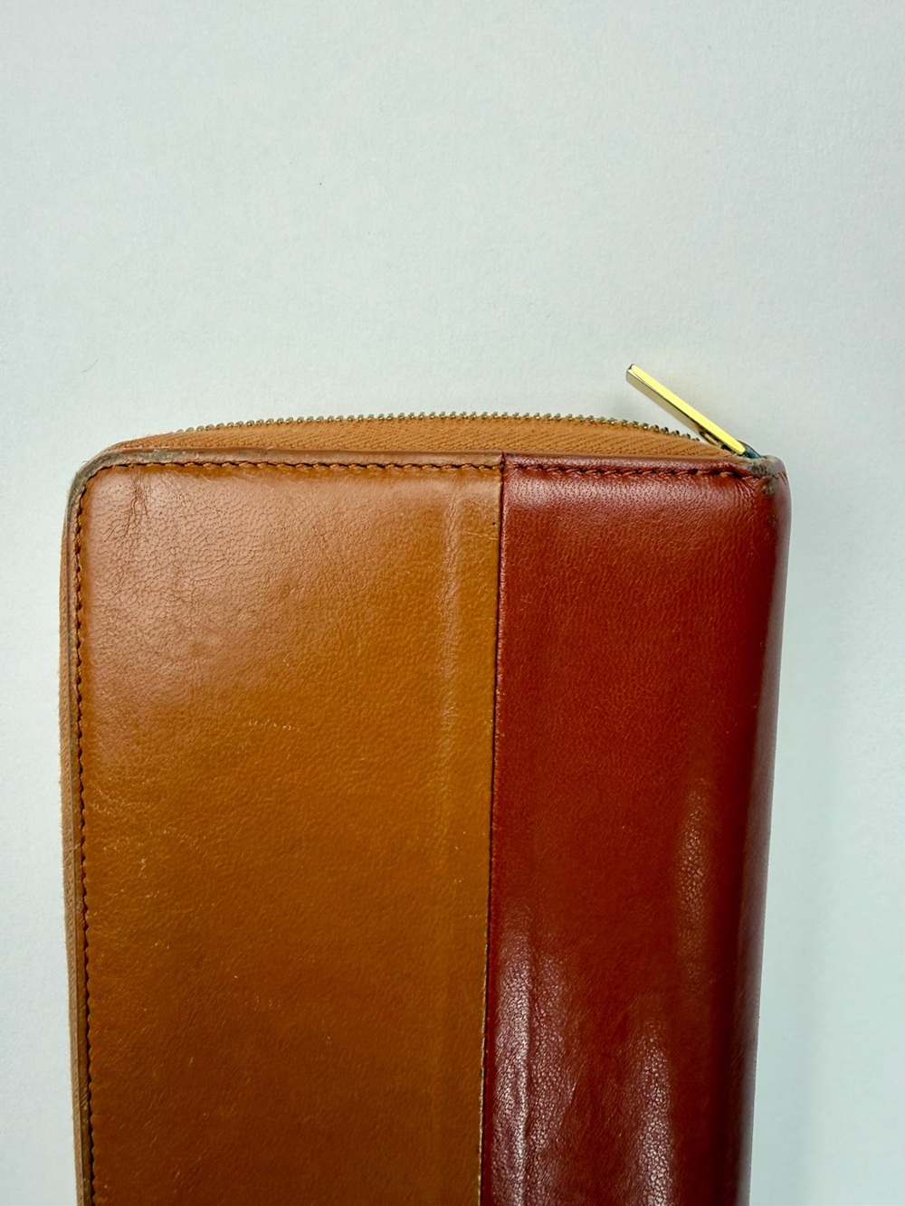 CELINE Colorblock Leather Zippered Long Wallet - Picture 14 of 16